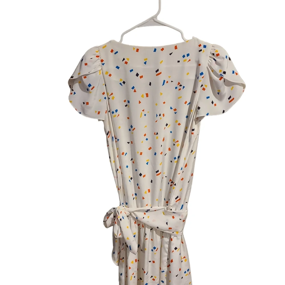 Vintage Liz Claiborne Confetti Petal Sleeve Dress - Picture 2 of 10